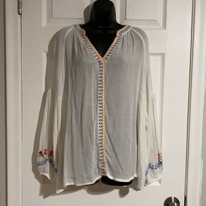 Catherine Malandrino White Boho Tunic Sz S